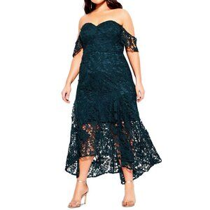 City Chic Deep Teal Dress. New With Tags